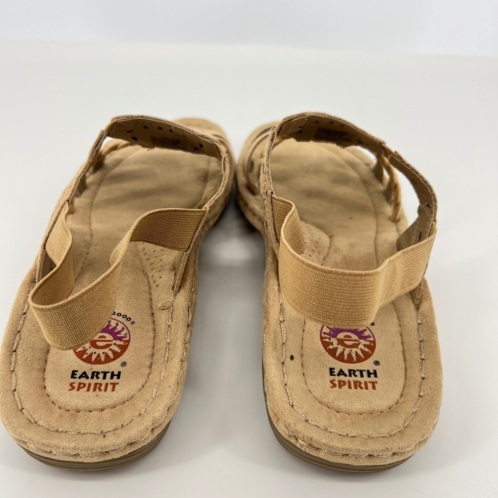 Earth Spirit Sandals Womens 10 Tan Boho Braided Slingback Andi Gelron 2000 - Picture 6 of 8